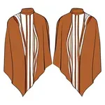 brown capelet with orange stripe image